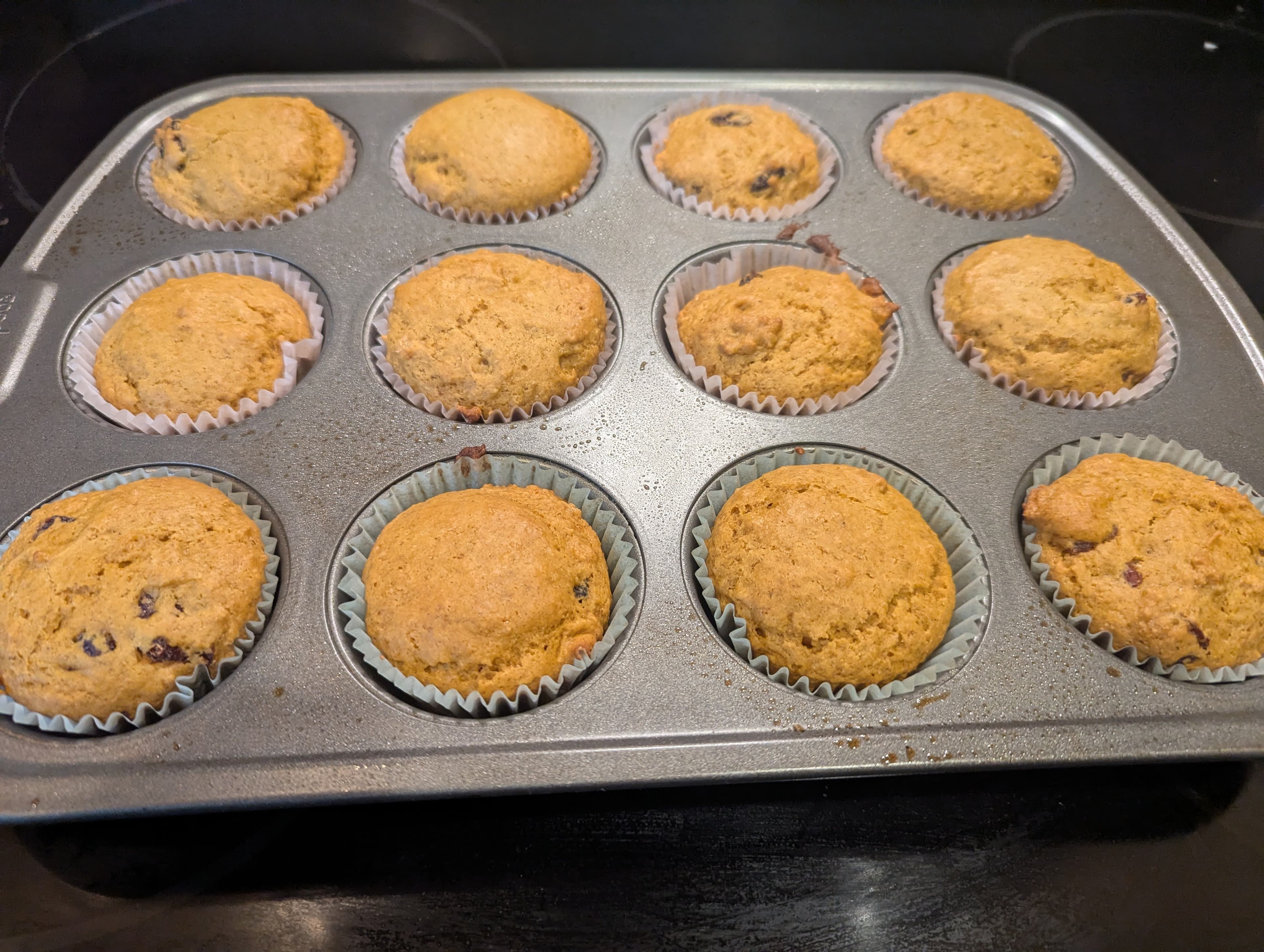 Finished baked pumpkin muffins